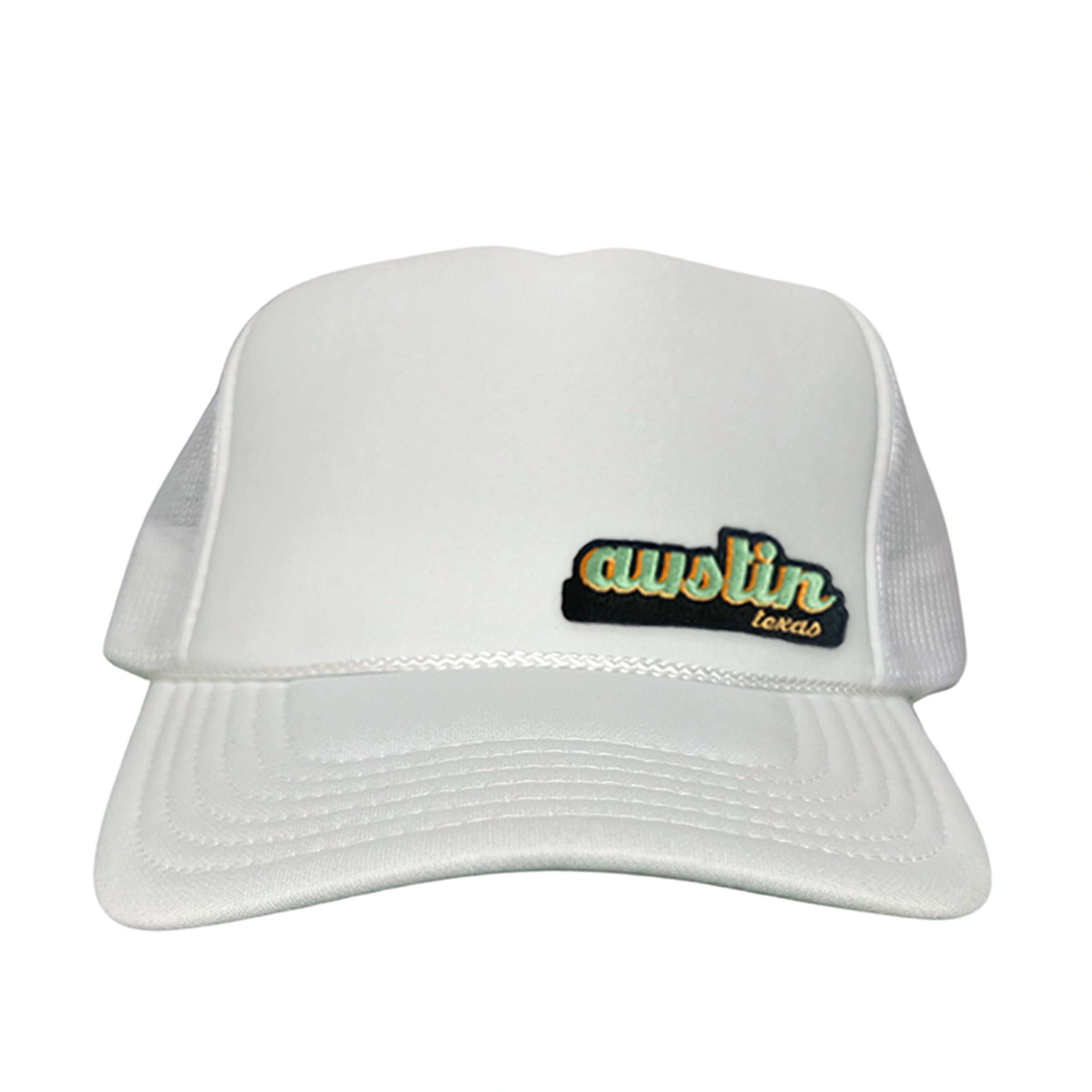 Last Stand Austin Texas Cut Out Patch Trucker Hat
