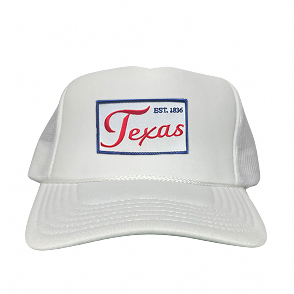 Texas EST 1836 Script Hat - Mesh Snapback, Dad or Rope Style