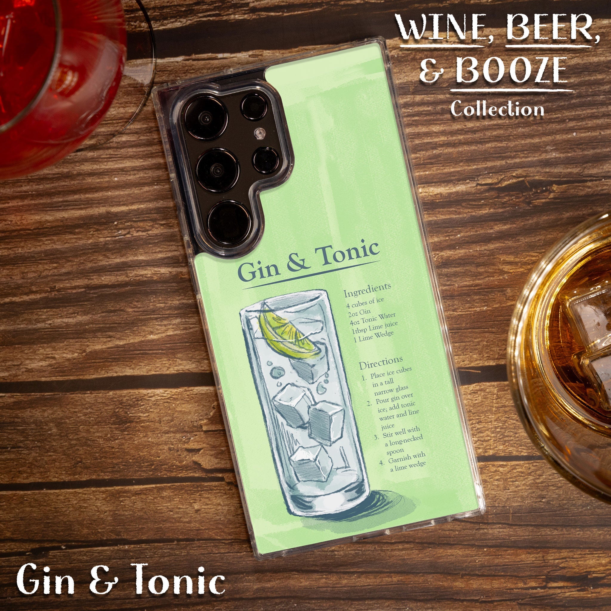 Wine, Beer & Booze Print Case for Samsung Galaxy S22, S22+, S22 Ultra