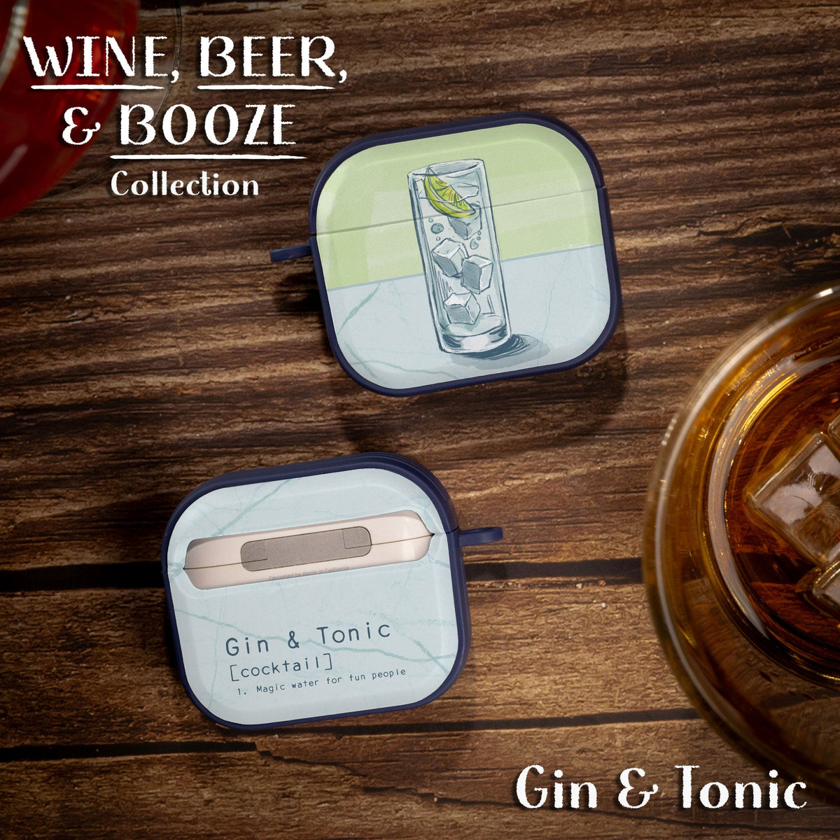 Wine Beer Booze HDX Protective Apple AirPods Gen 3 Case Cover