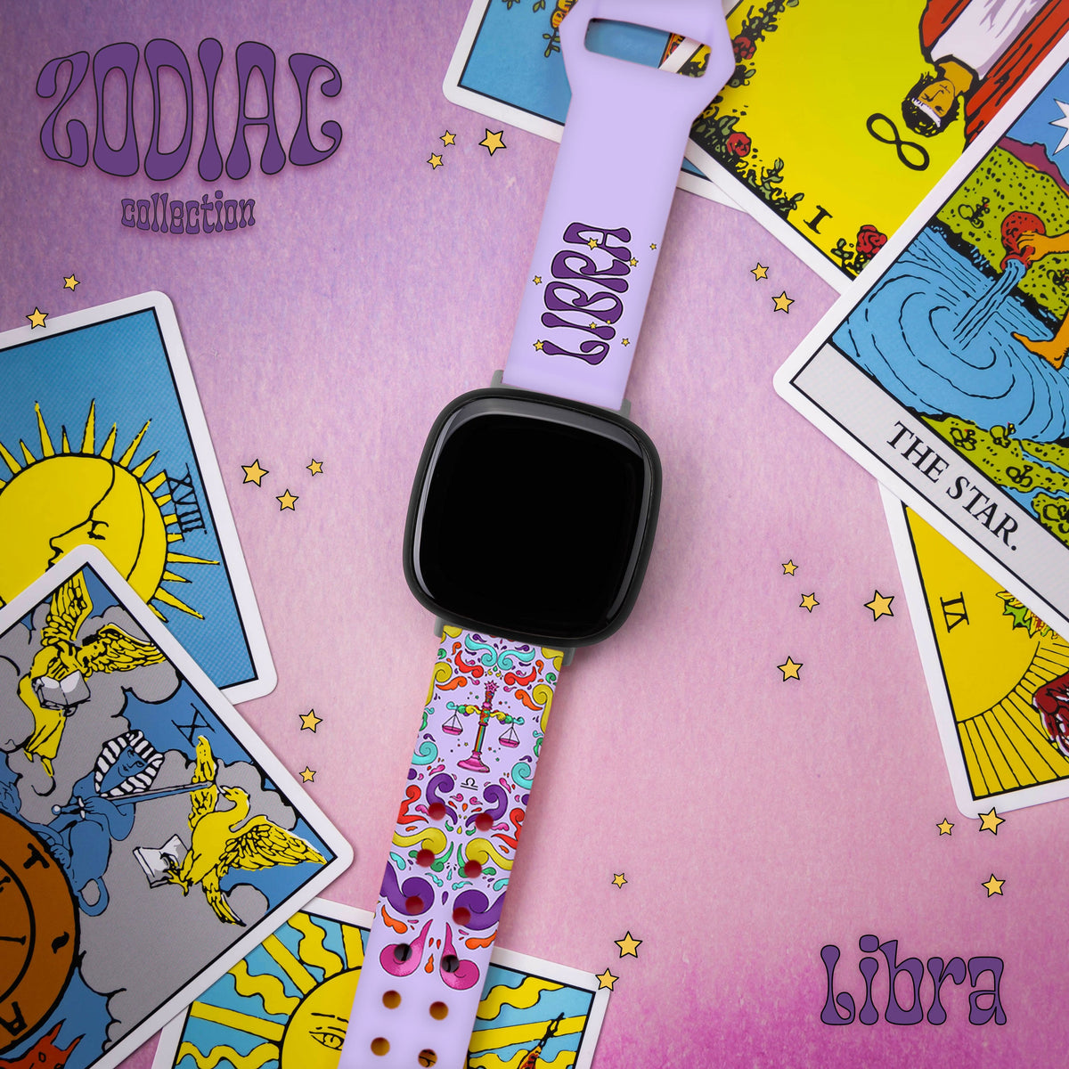 Zodiac Collection Printed Watch Band for Fitbit Versa 3 & Sense 1