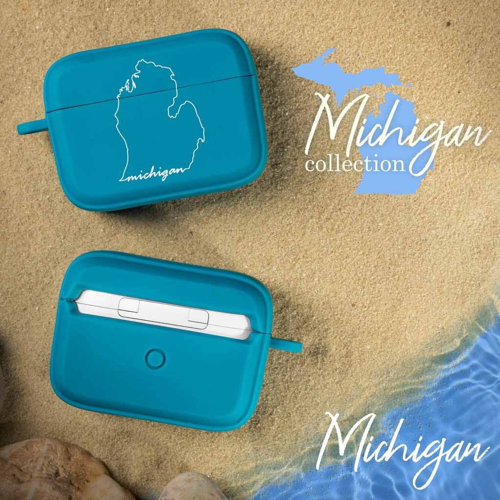 Michigan State Map Case for Apple AirPods Pro 1 and 2 Covers