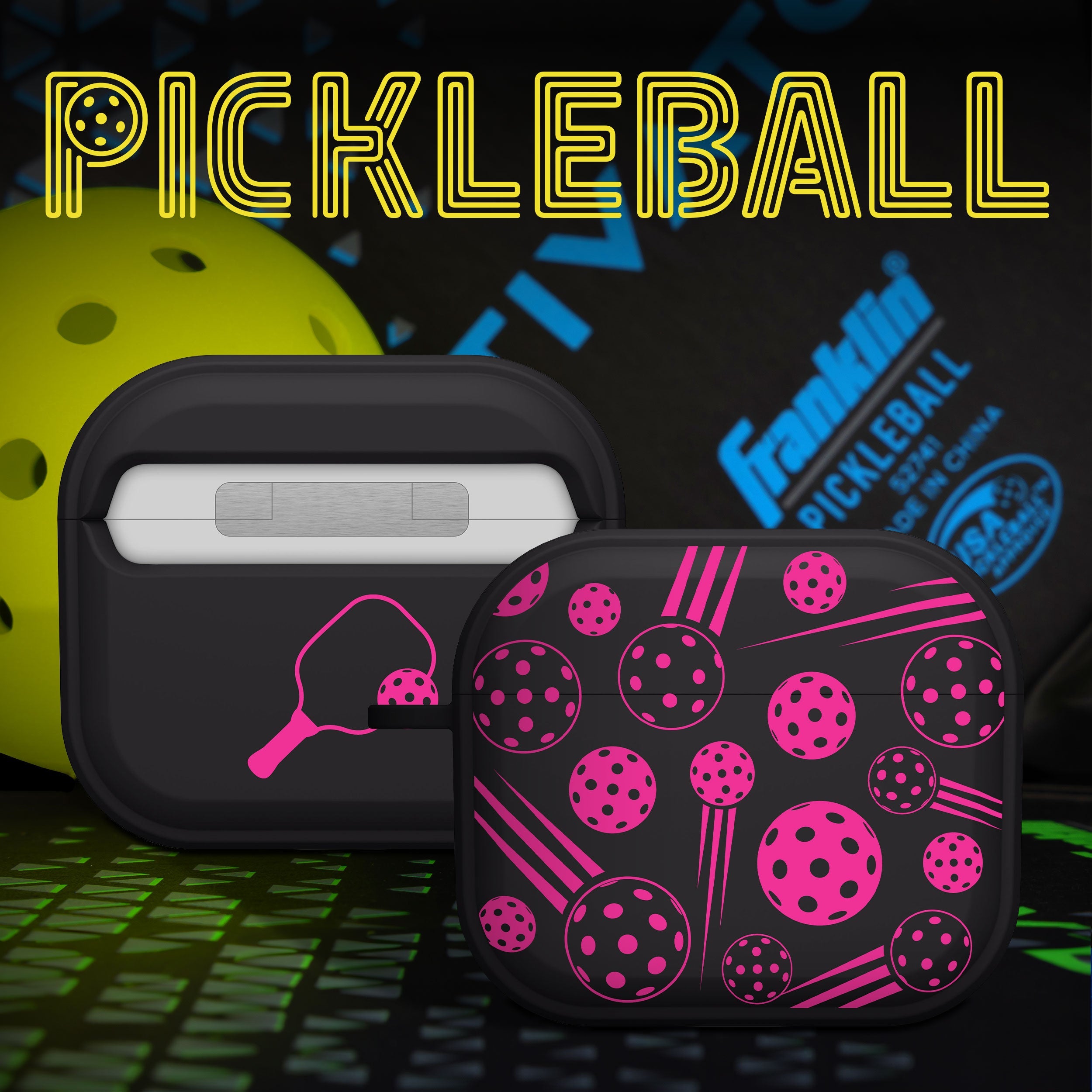 Pickleball Themed Protective HDX Case for Apple AirPods Gen 3