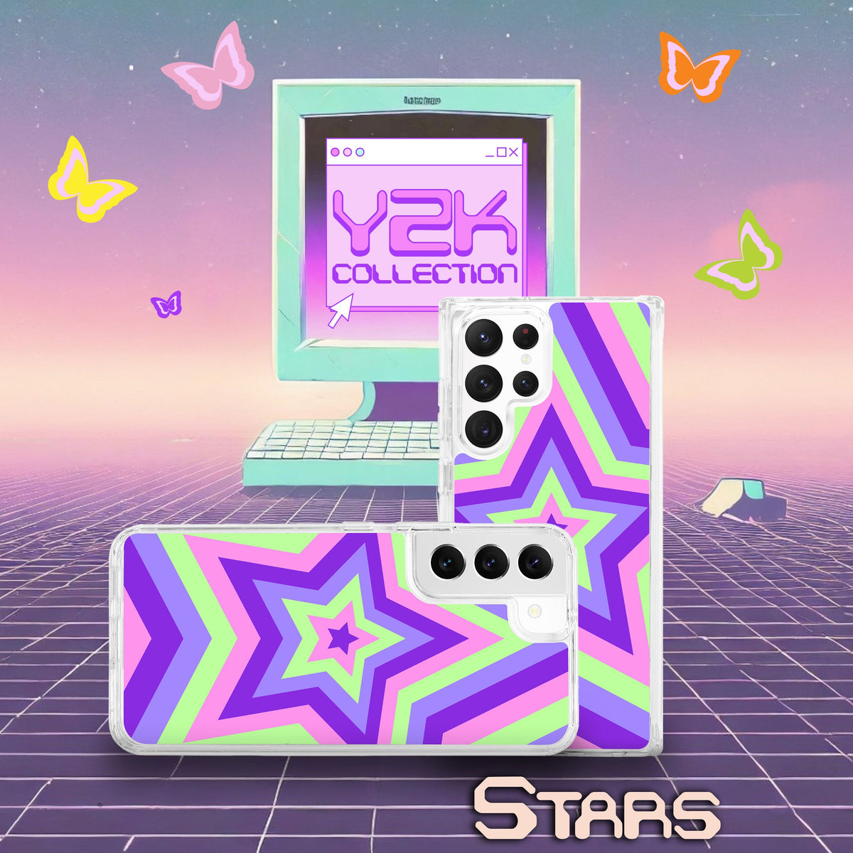 Y2K Abstract Phone Case for Samsung Galaxy S22 Series - Aesthetic