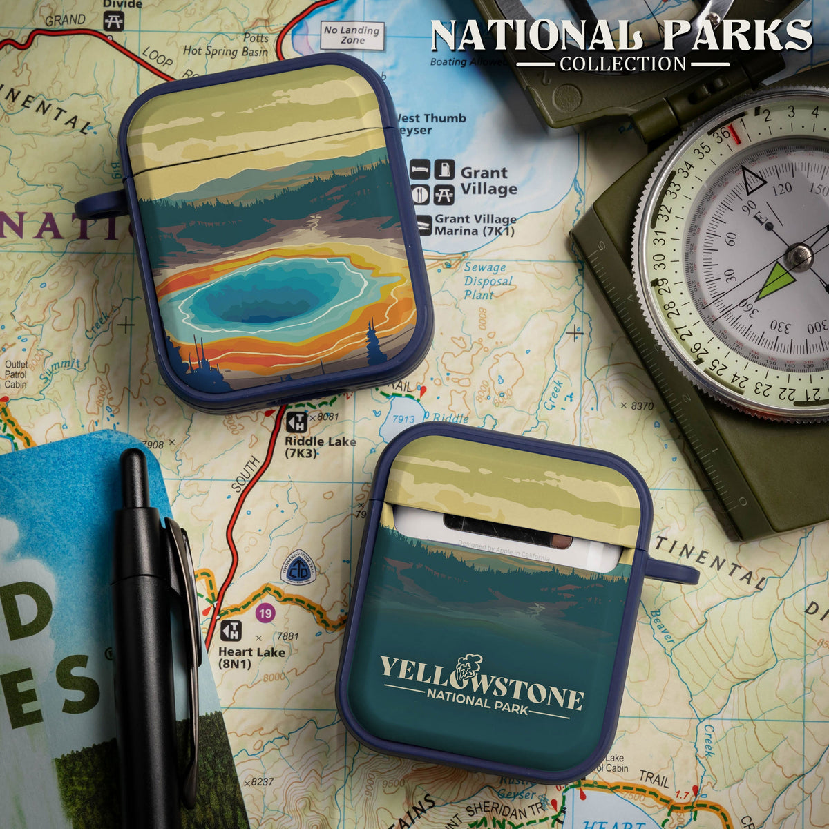 Yellowstone National Park Art AirPods Case for Gen 1 and 2