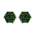 .925 Sterling Silver 1/4 Cttw Treated Yellow Diamond Floral Stud Earrings (Yellow Color, I1-I2 Clarity)