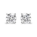 IGI Certified 14K White Gold 5.00 Cttw Round Brilliant-Cut Lab Grown Diamond Classic 4-Prong Stud Earrings with Screw Backs (F-G Color, SI1 Clarity)