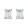 14K White Gold 2.0 Cttw Emerald Cut Lab Grown Diamond Solitaire Stud Earrings (G-H Color, VS1-VS2 Clarity)