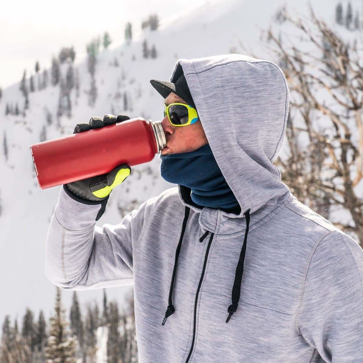 Men's Heavyweight Brushed Merino Wool Full-Zip Hoodie