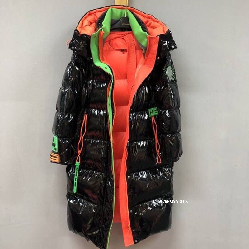 Women's Harajuku Style Mid-Length Hooded Puffer Parka - Image 2