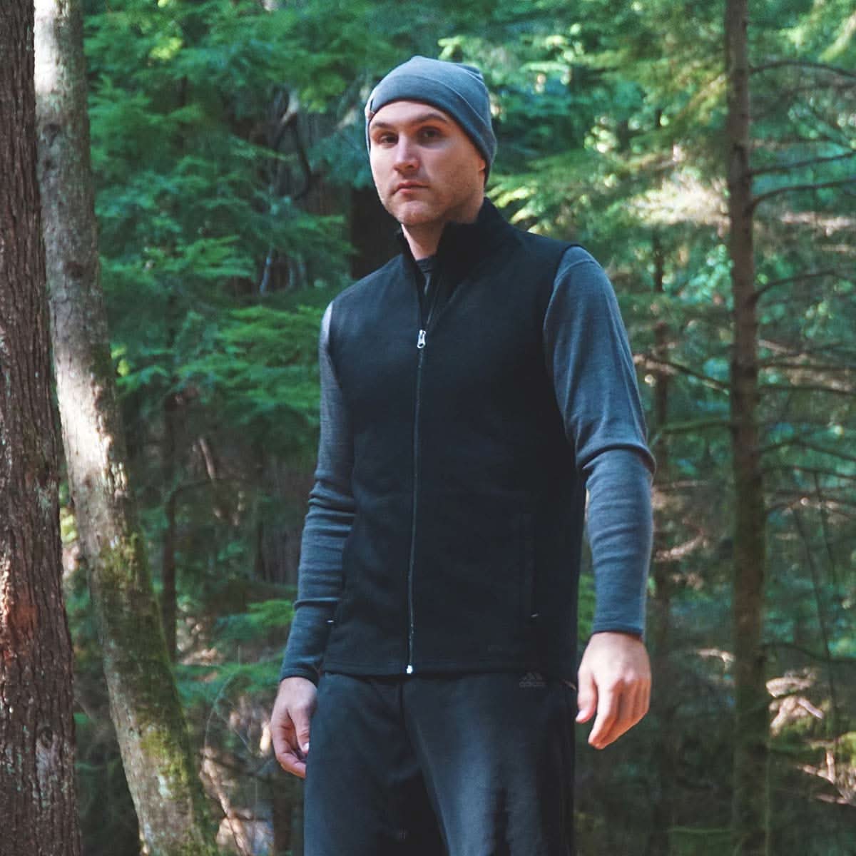 Heavyweight Merino Wool Men's Vest - Athletic Outdoor Layer