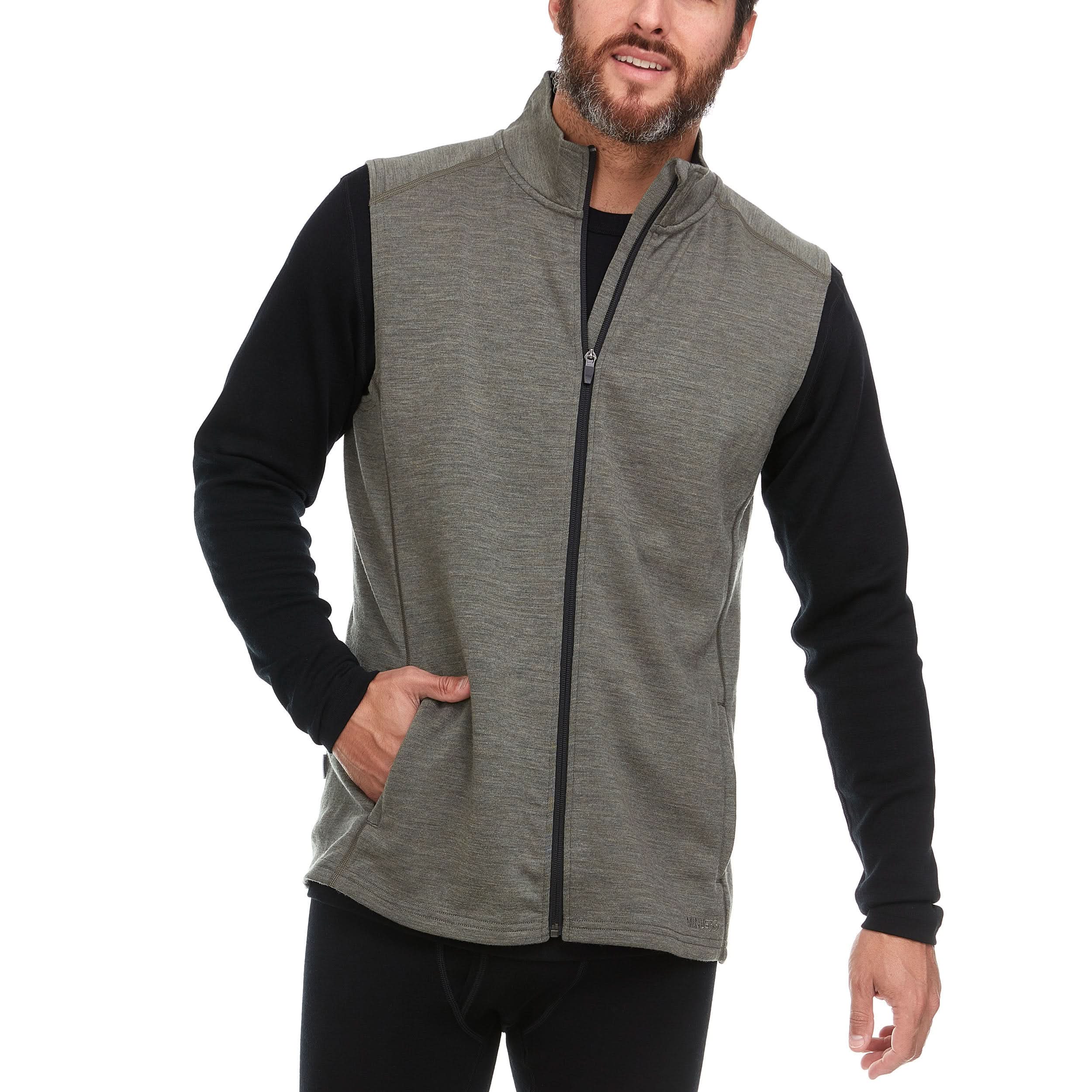 Heavyweight Merino Wool Men's Vest - Athletic Outdoor Layer