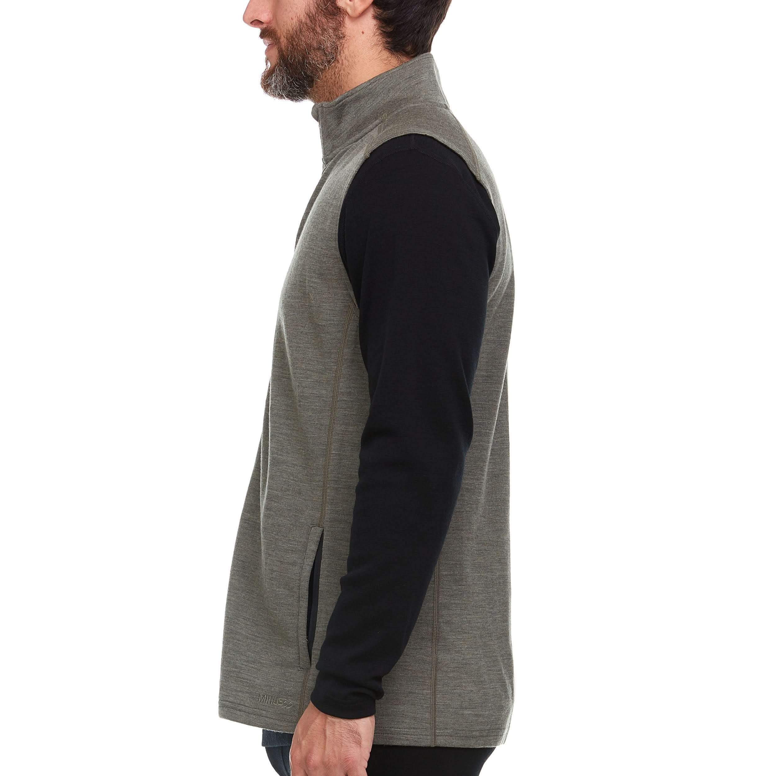 Heavyweight Merino Wool Men's Vest - Athletic Outdoor Layer