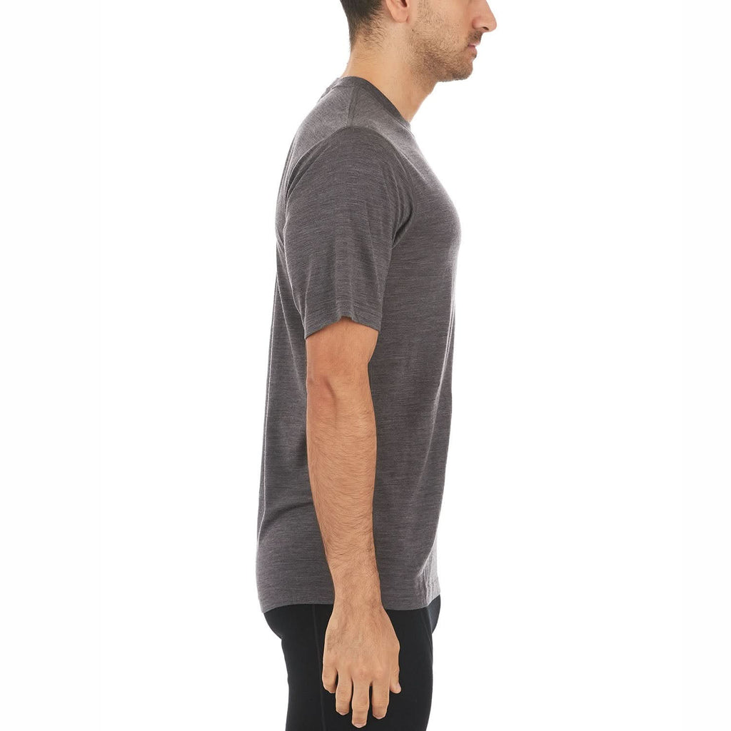 Men's Lightweight Merino Wool Crew Neck T-Shirt - Solid Knit