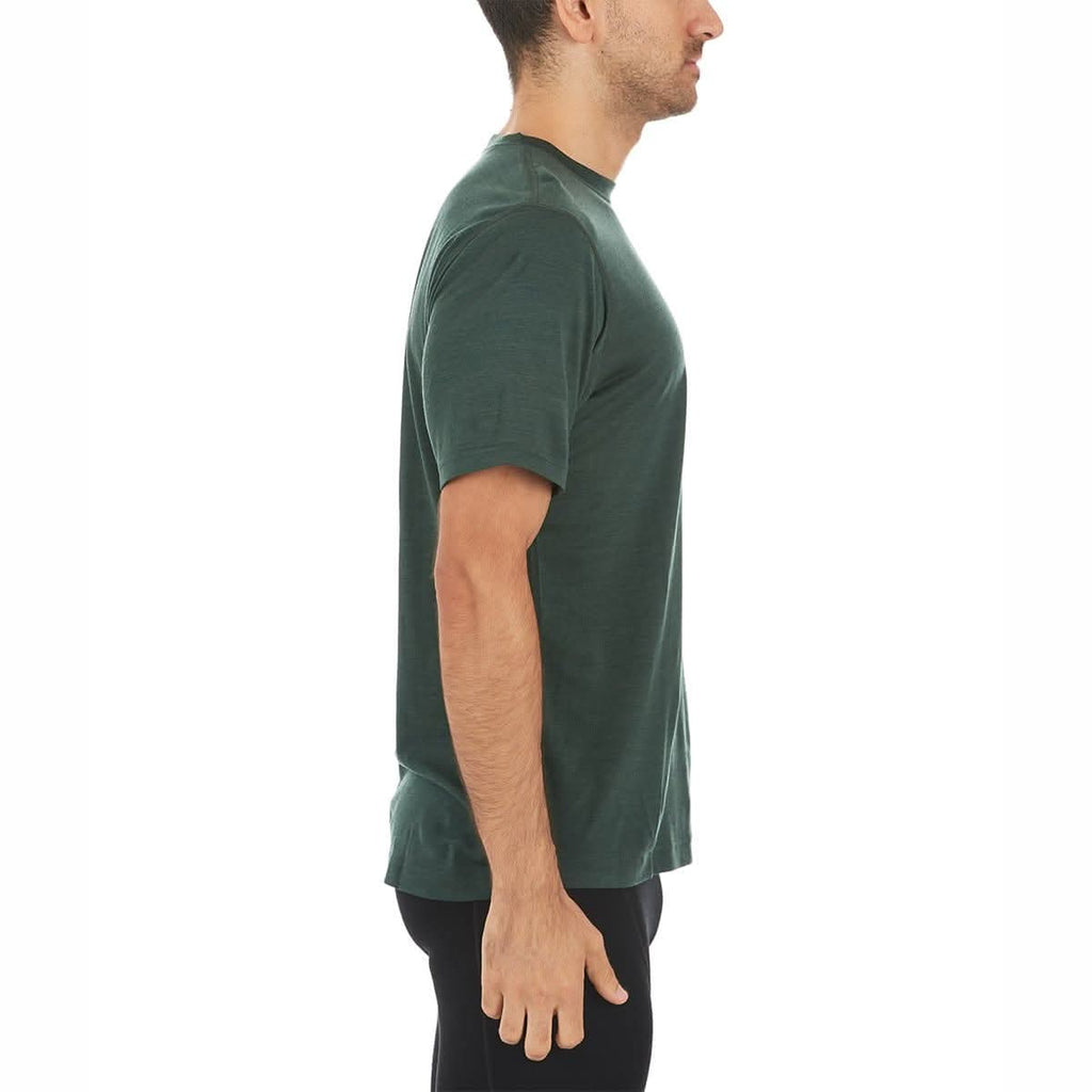 Men's Lightweight Merino Wool Crew Neck T-Shirt - Solid Knit