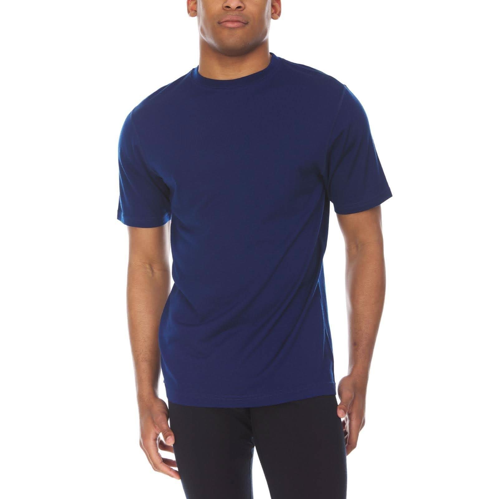 Men's Lightweight Merino Wool Crew Neck T-Shirt - Solid Knit