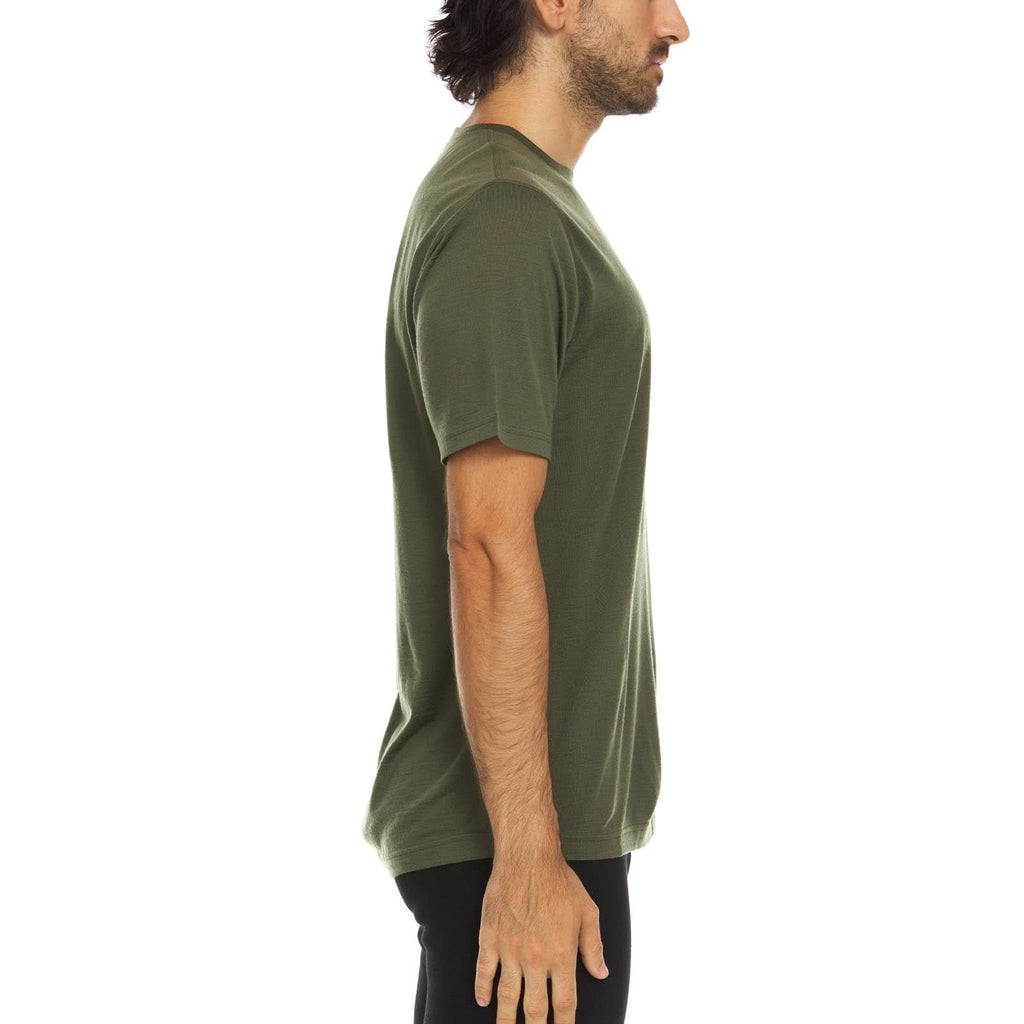 Men's Lightweight Merino Wool Crew Neck T-Shirt - Solid Knit