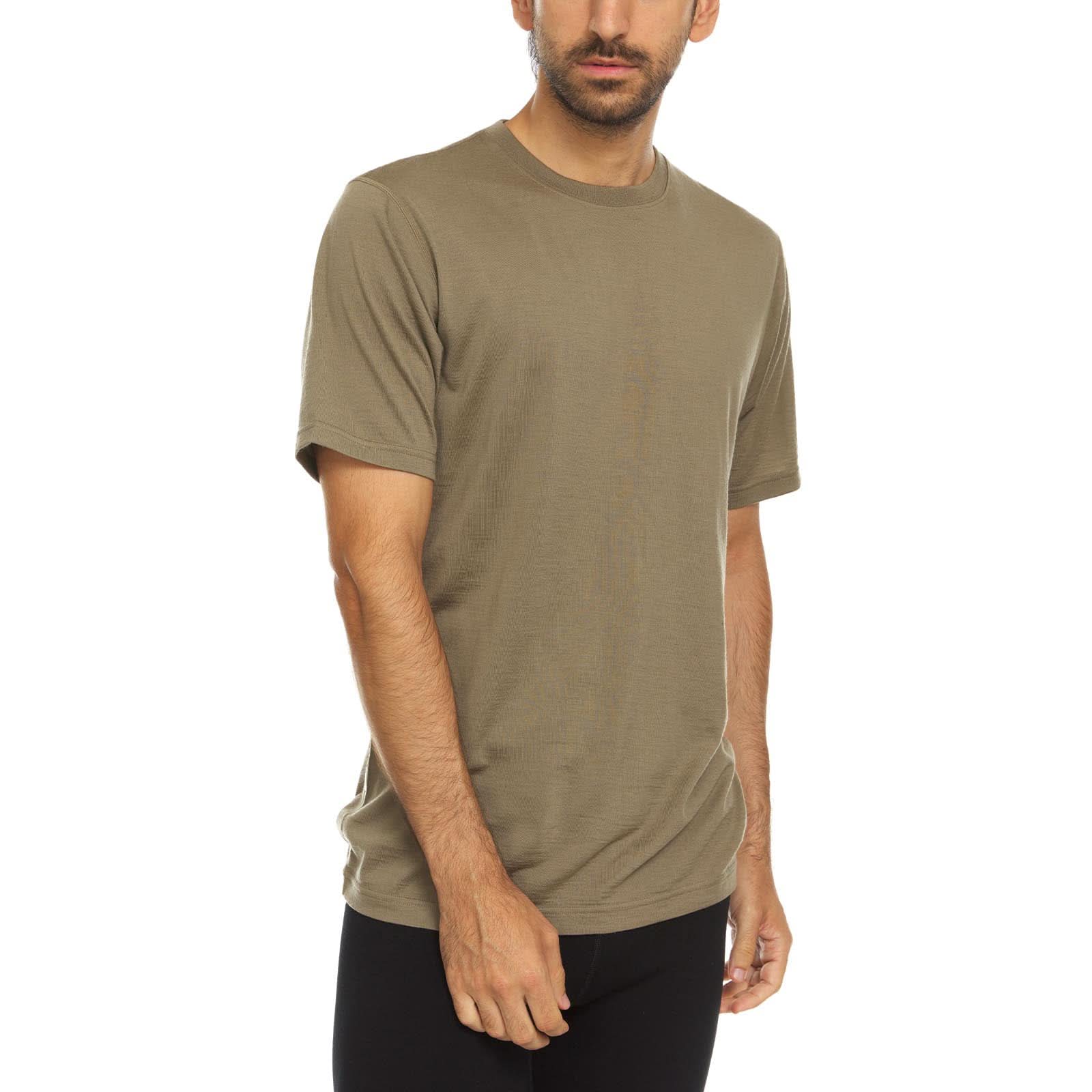 Men's Lightweight Merino Wool Crew Neck T-Shirt - Solid Knit