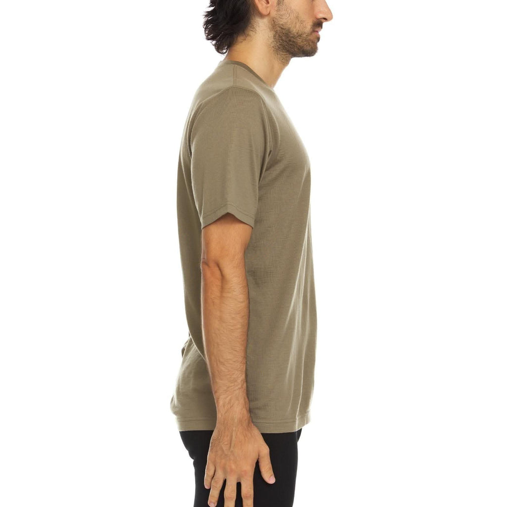 Men's Lightweight Merino Wool Crew Neck T-Shirt - Solid Knit