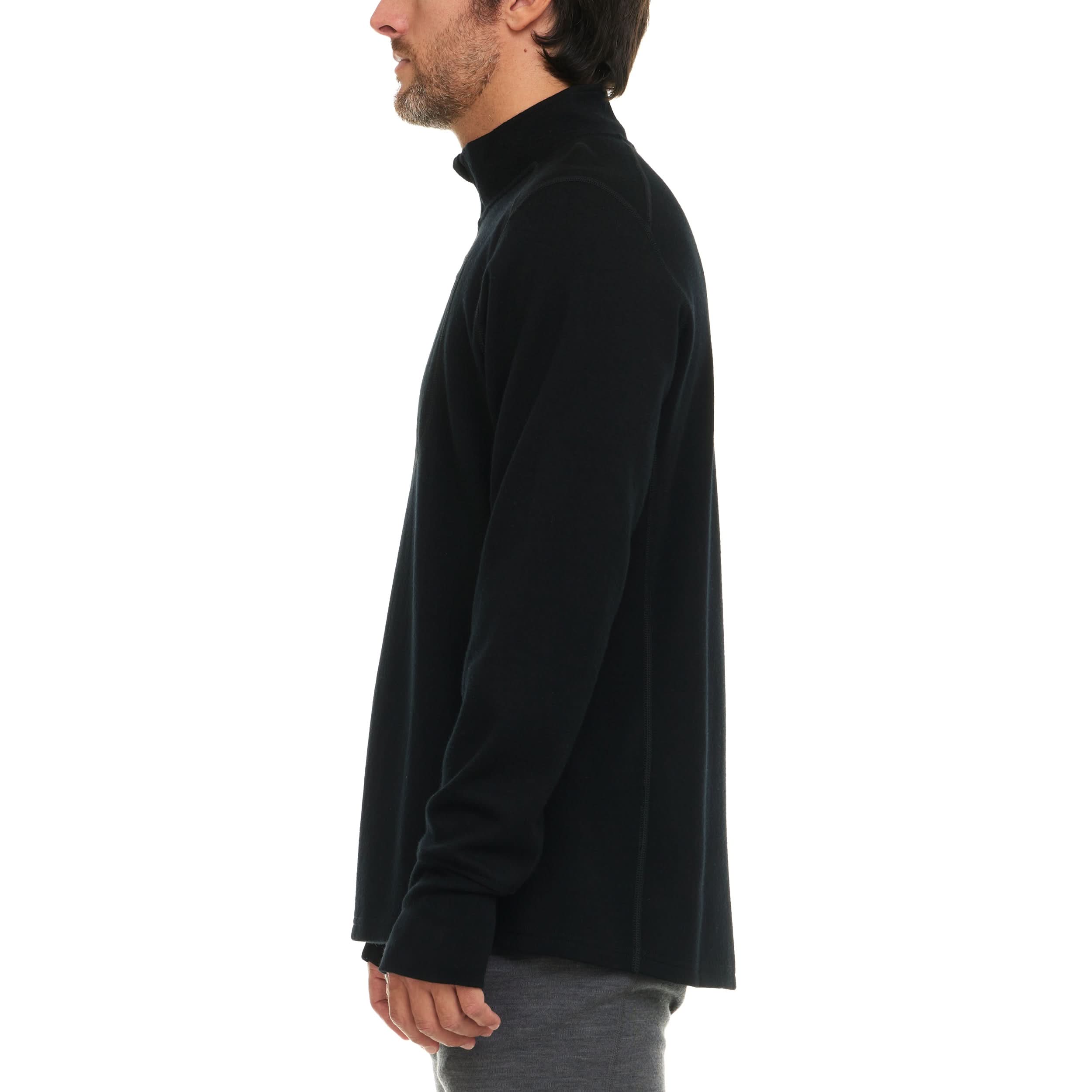 Men's Heavyweight 100% Merino Wool 1/4 Zip Pullover