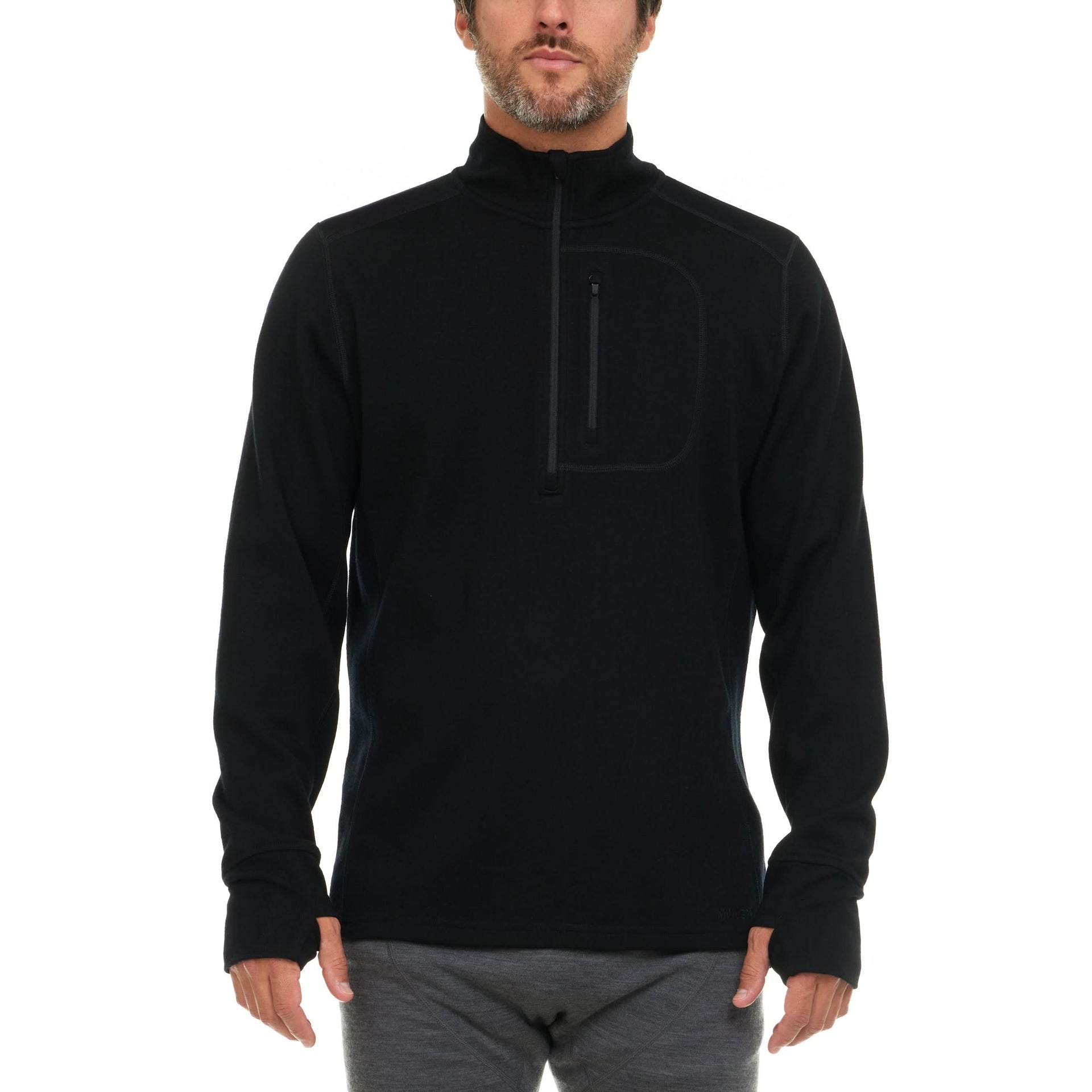 Men's Heavyweight 100% Merino Wool 1/4 Zip Pullover