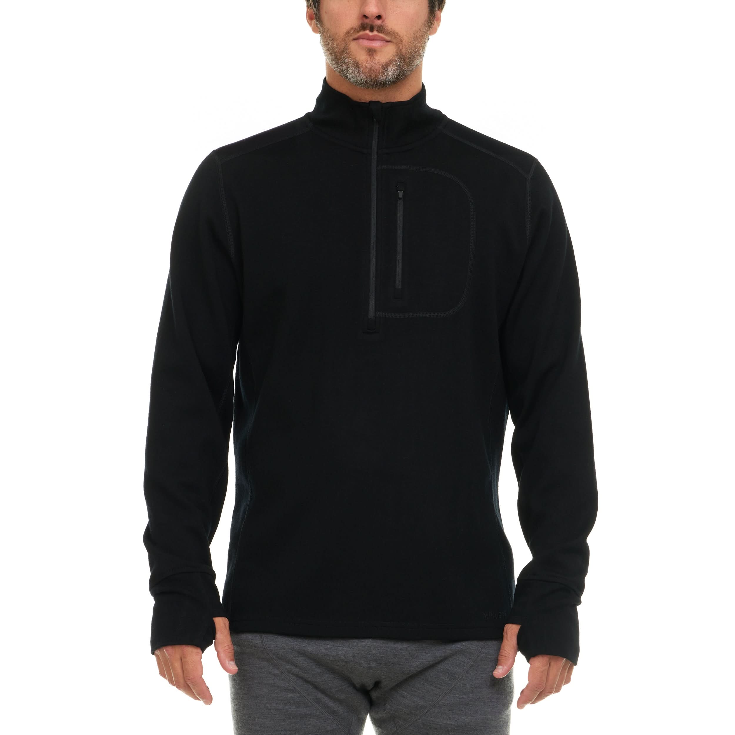 Men's Heavyweight 100% Merino Wool 1/4 Zip Pullover