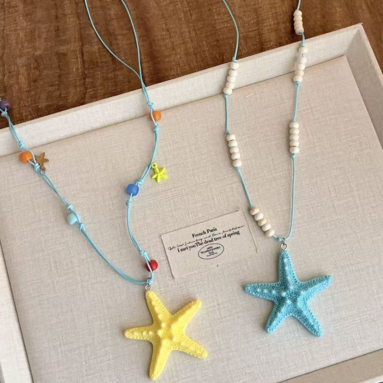 String Of Zhuhai Star Flower Hand-Woven Necklace For Women