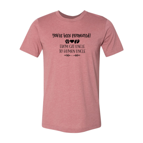 You've Been Promoted Cat Uncle to Human Uncle Blue T-Shirt - Image 8