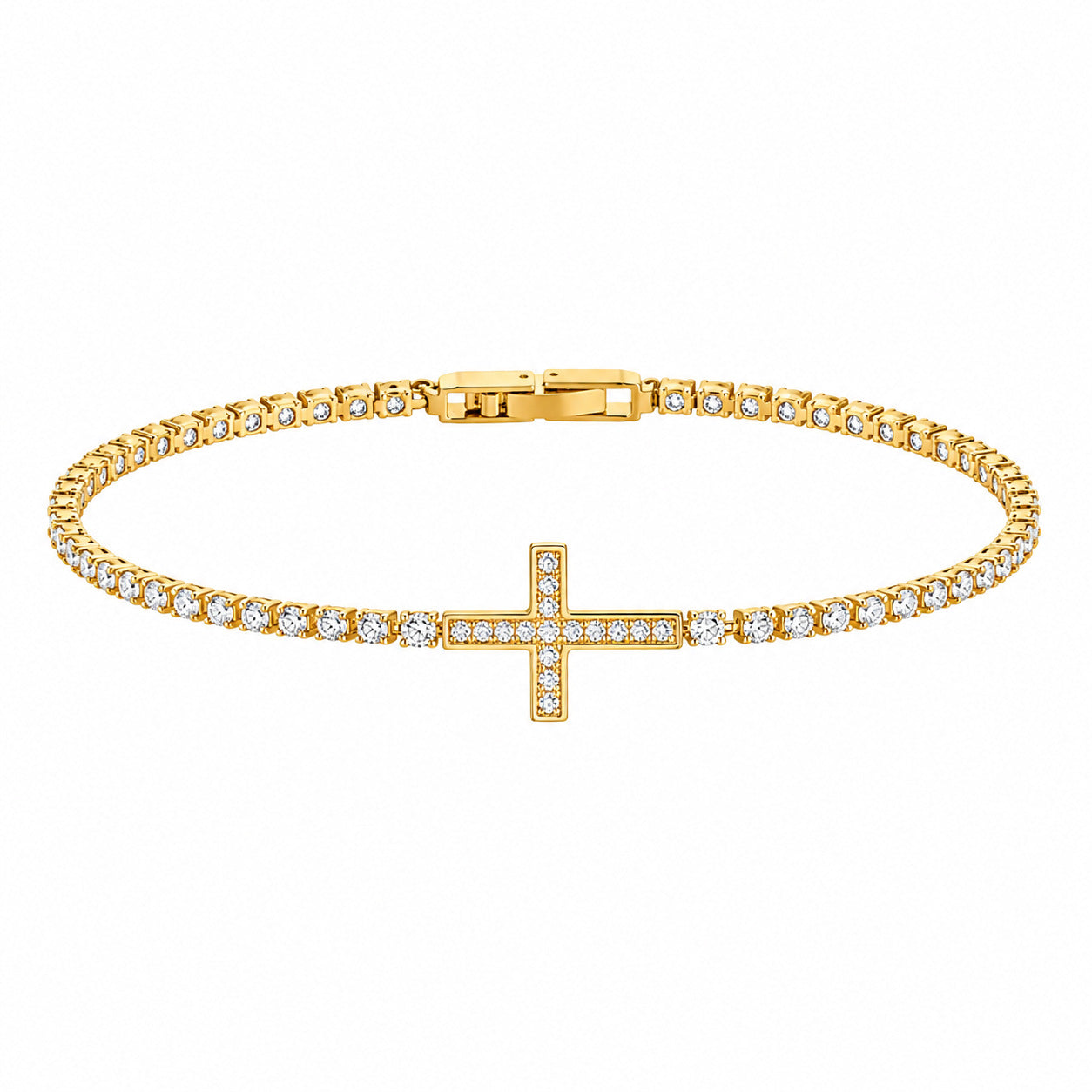 Fashion Retro Full Diamond Cross Bracelet