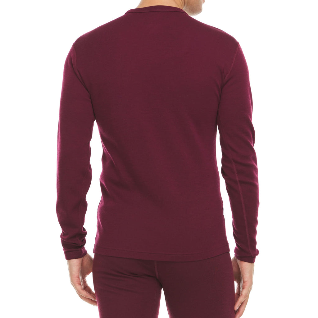 Men's Midweight Merino Wool Crew Thermal Top Long Sleeve Base Layer