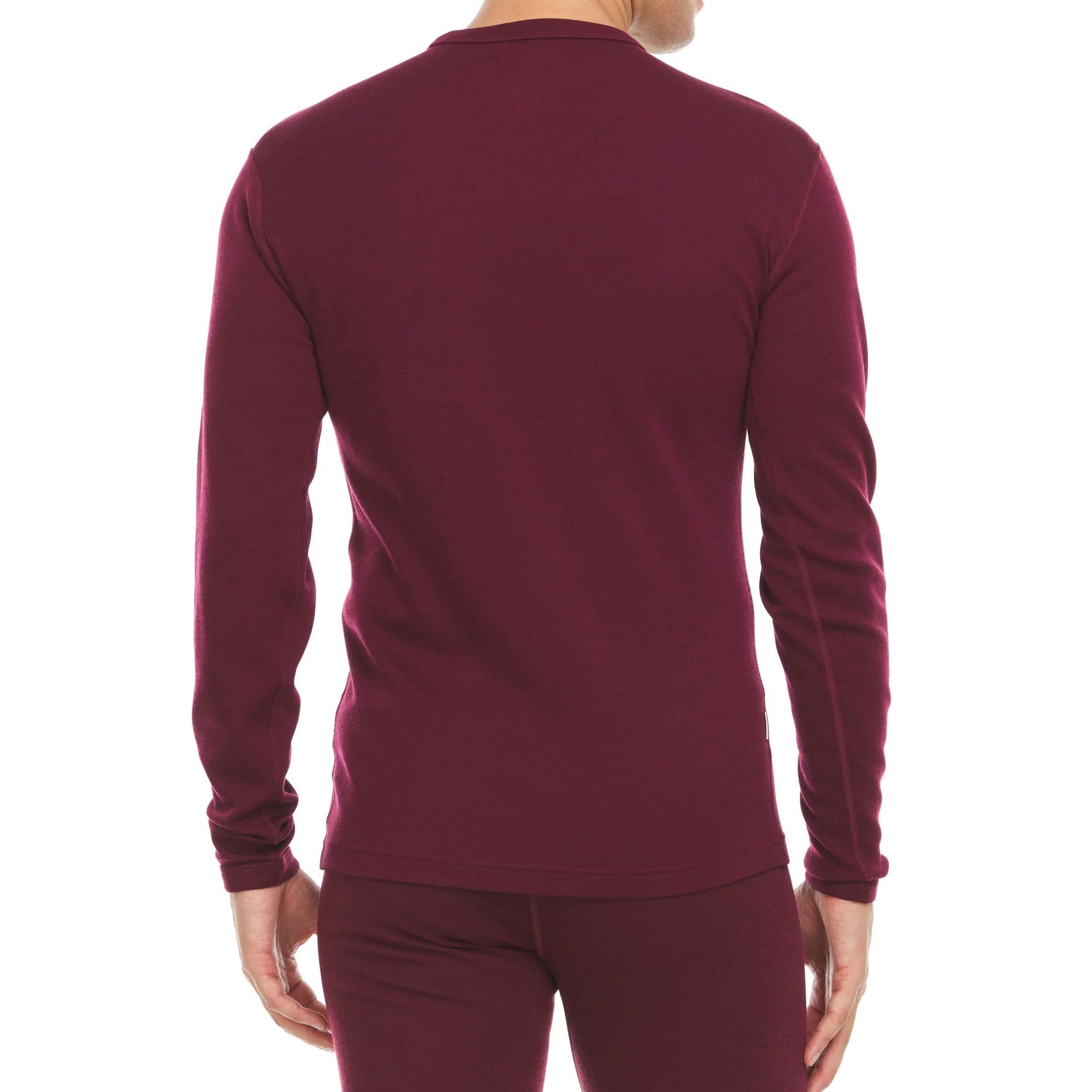 Men's Midweight Merino Wool Crew Thermal Top Long Sleeve Base Layer