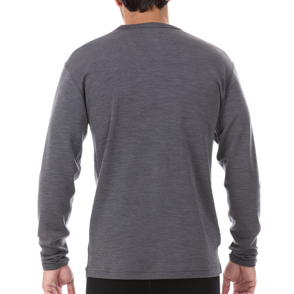 Men's Midweight Merino Wool Crew Thermal Top Long Sleeve Base Layer