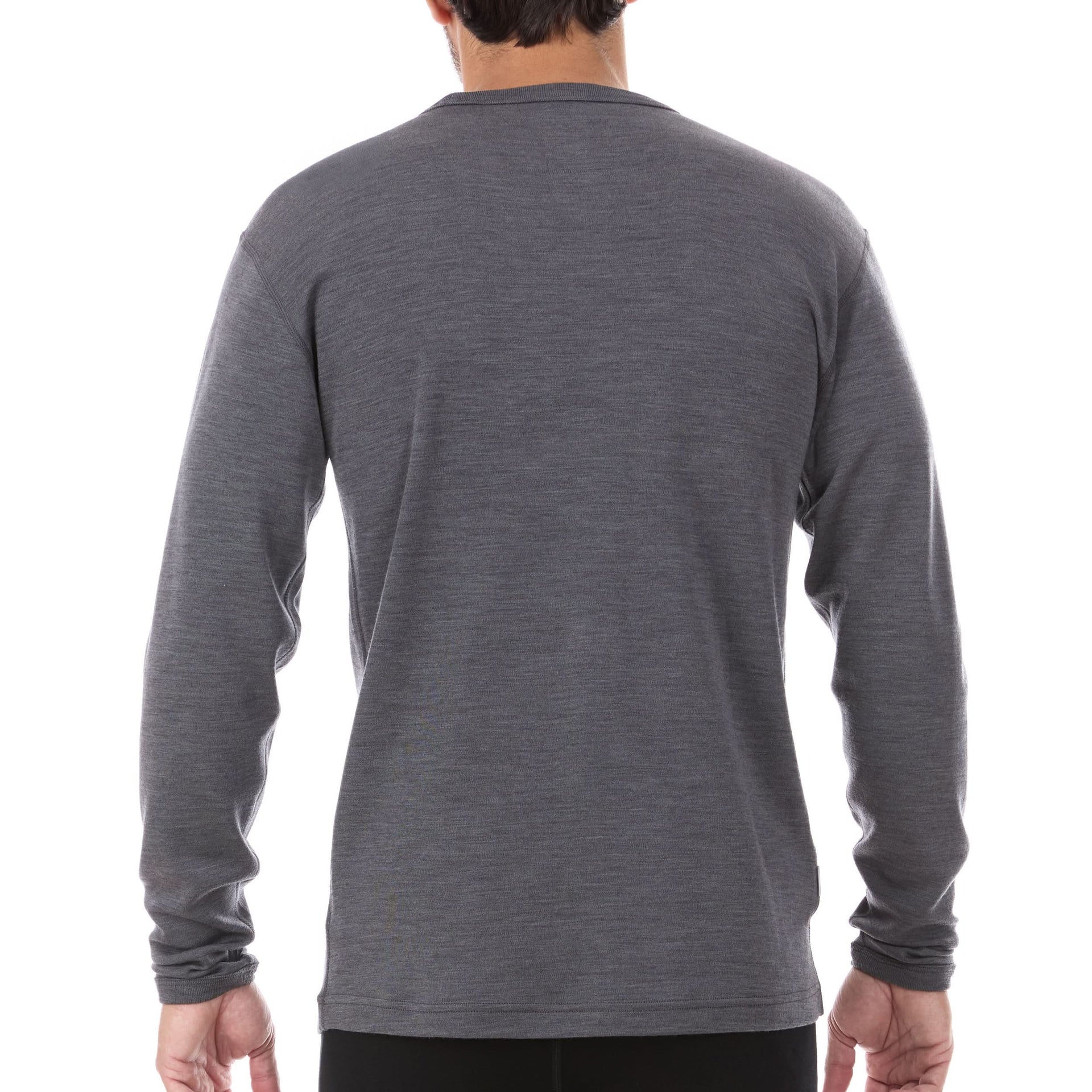 Men's Midweight Merino Wool Crew Thermal Top Long Sleeve Base Layer