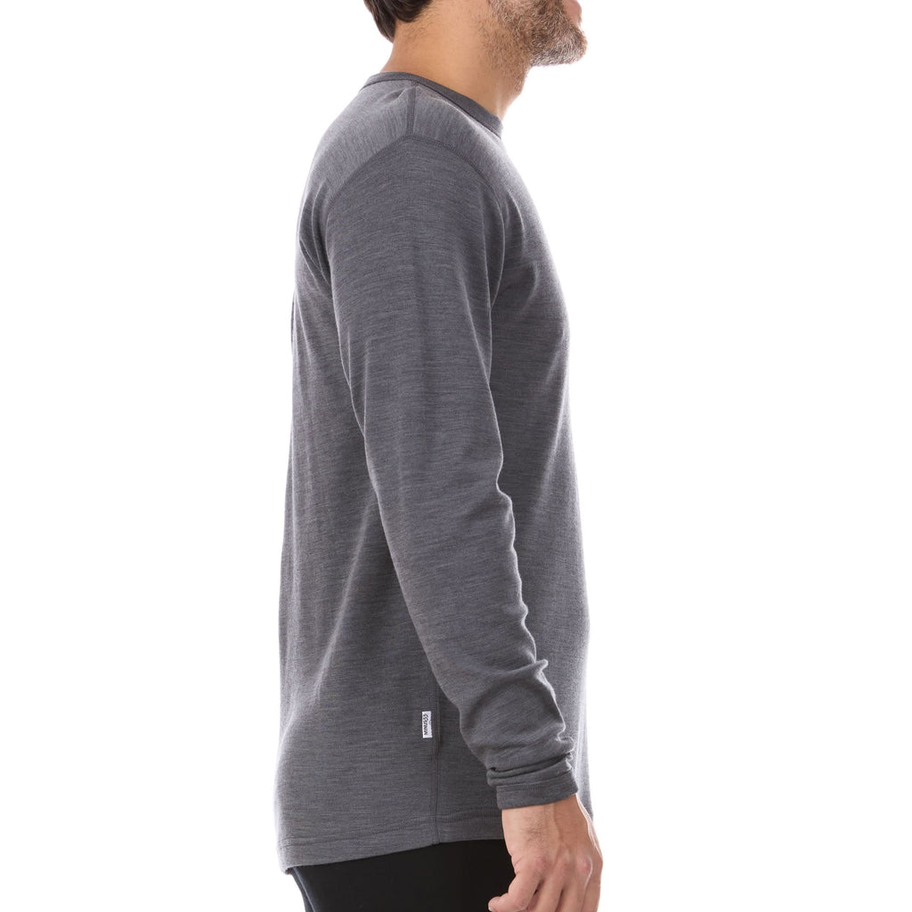 Men's Midweight Merino Wool Crew Thermal Top Long Sleeve Base Layer