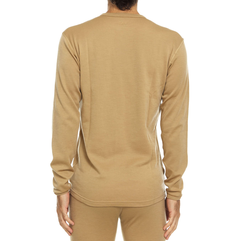Men's Midweight Merino Wool Crew Thermal Top Long Sleeve Base Layer