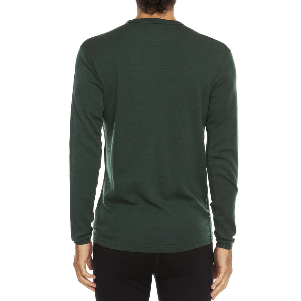Men's Midweight Merino Wool Crew Thermal Top Long Sleeve Base Layer