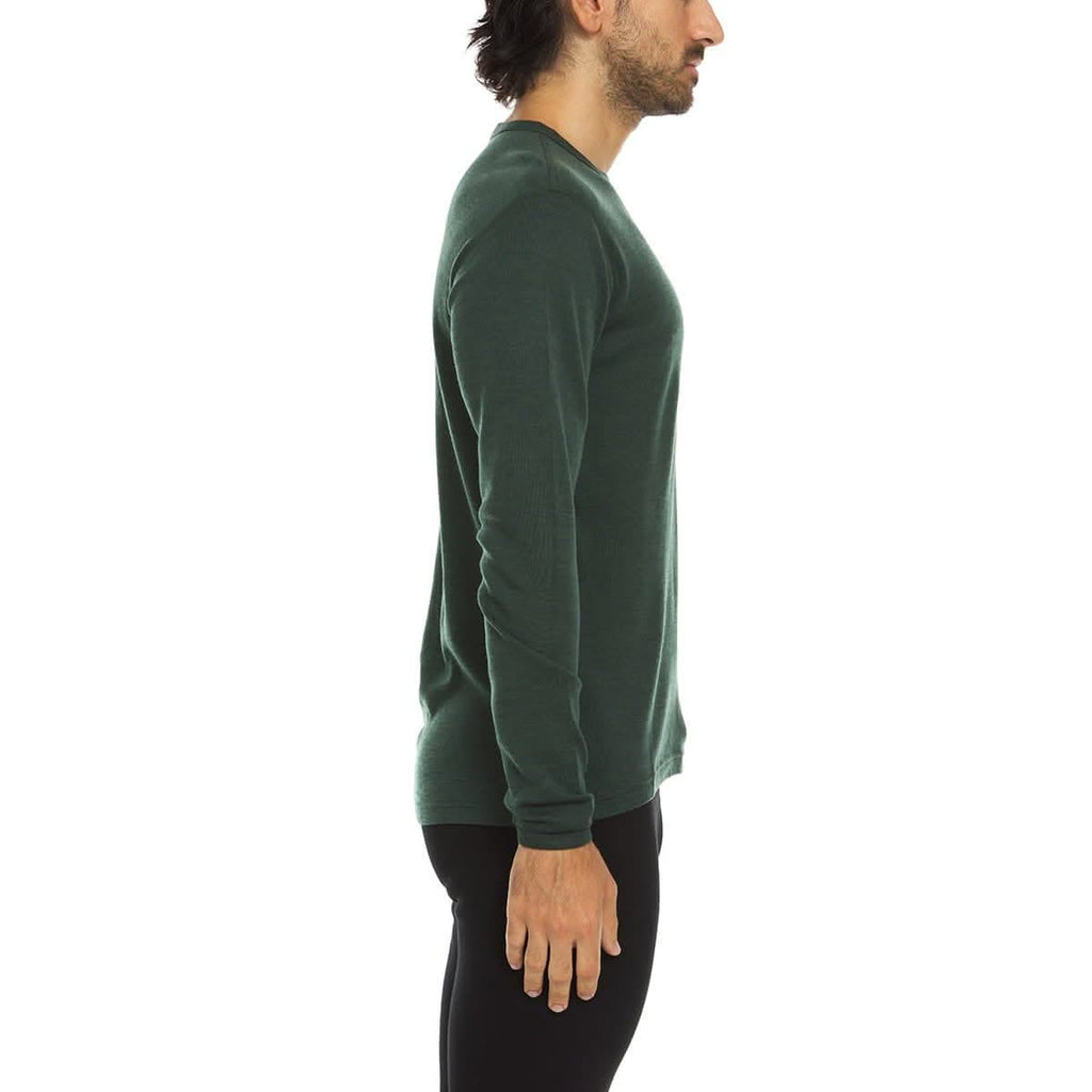 Men's Midweight Merino Wool Crew Thermal Top Long Sleeve Base Layer