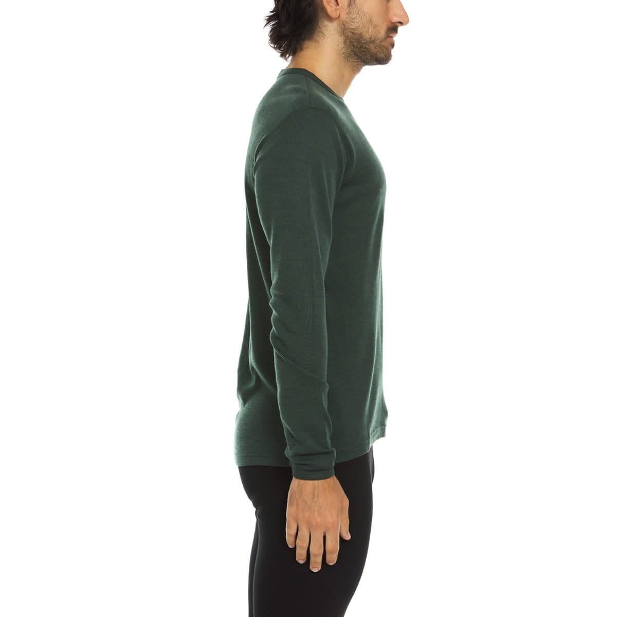 Men's Midweight Merino Wool Crew Thermal Top Long Sleeve Base Layer