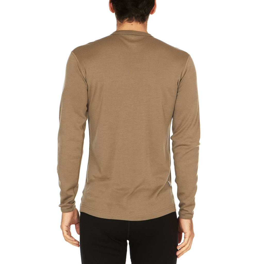Men's Midweight Merino Wool Crew Thermal Top Long Sleeve Base Layer