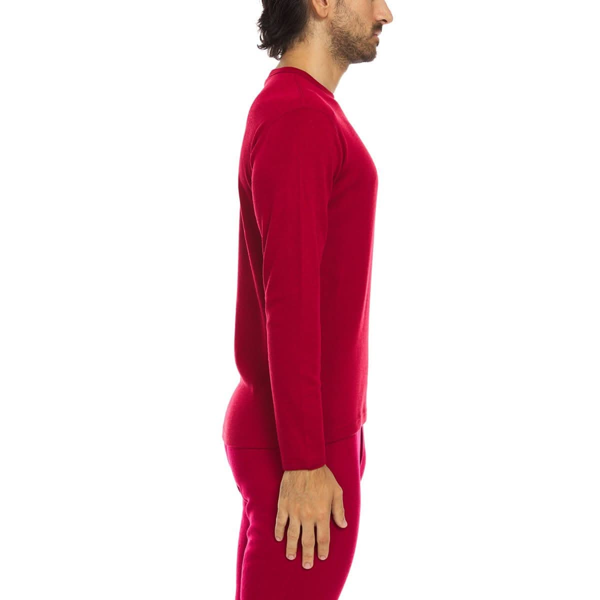 Men's Midweight Merino Wool Crew Thermal Top Long Sleeve Base Layer