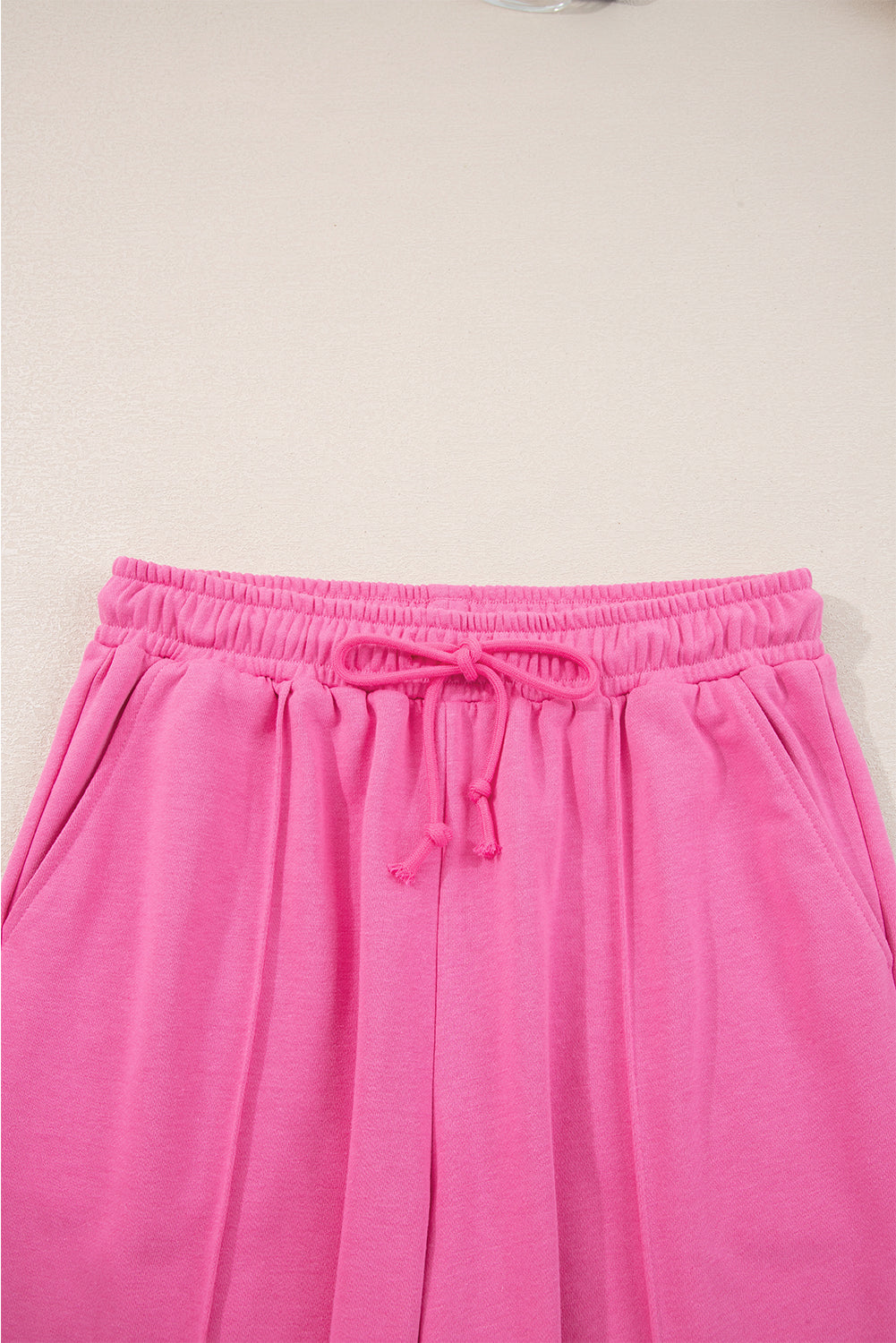 Women's Solid Collared Top and Central Seam Pants Loungewear Set