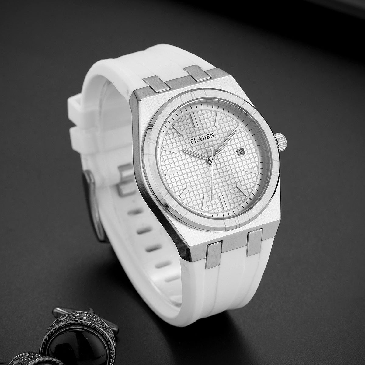 Simple Business Silicone-Strap Quartz Watch