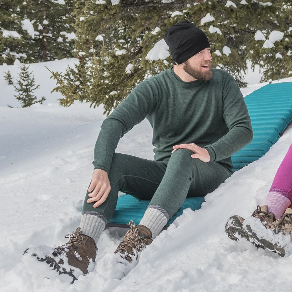 Men's Midweight 100% Merino Wool Thermal Base Layer Bottoms