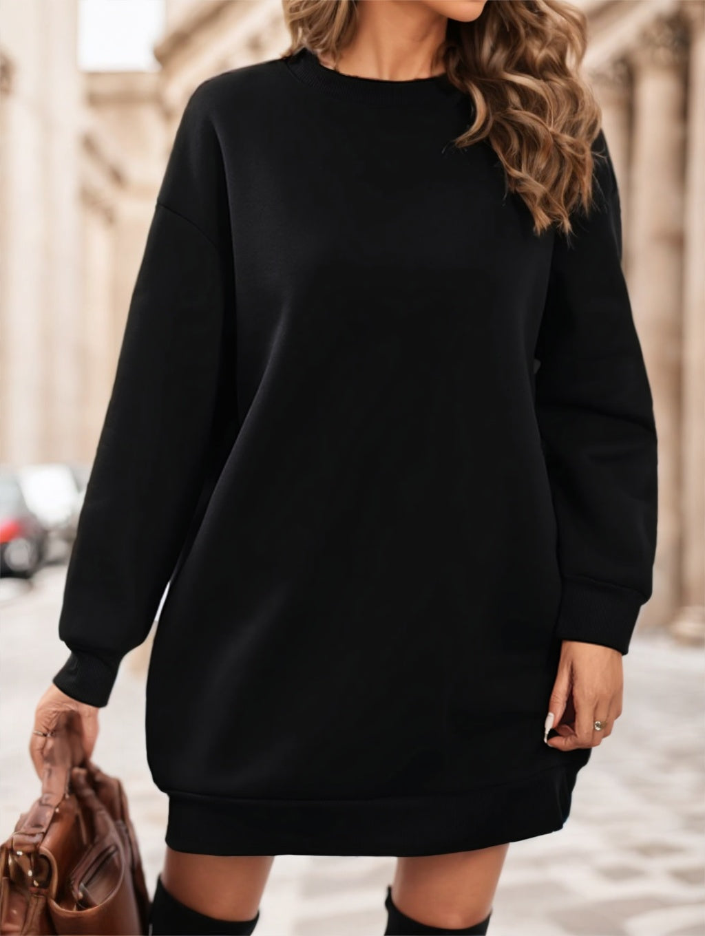 Women's Slim Fit Knee-Length Woven Dress
