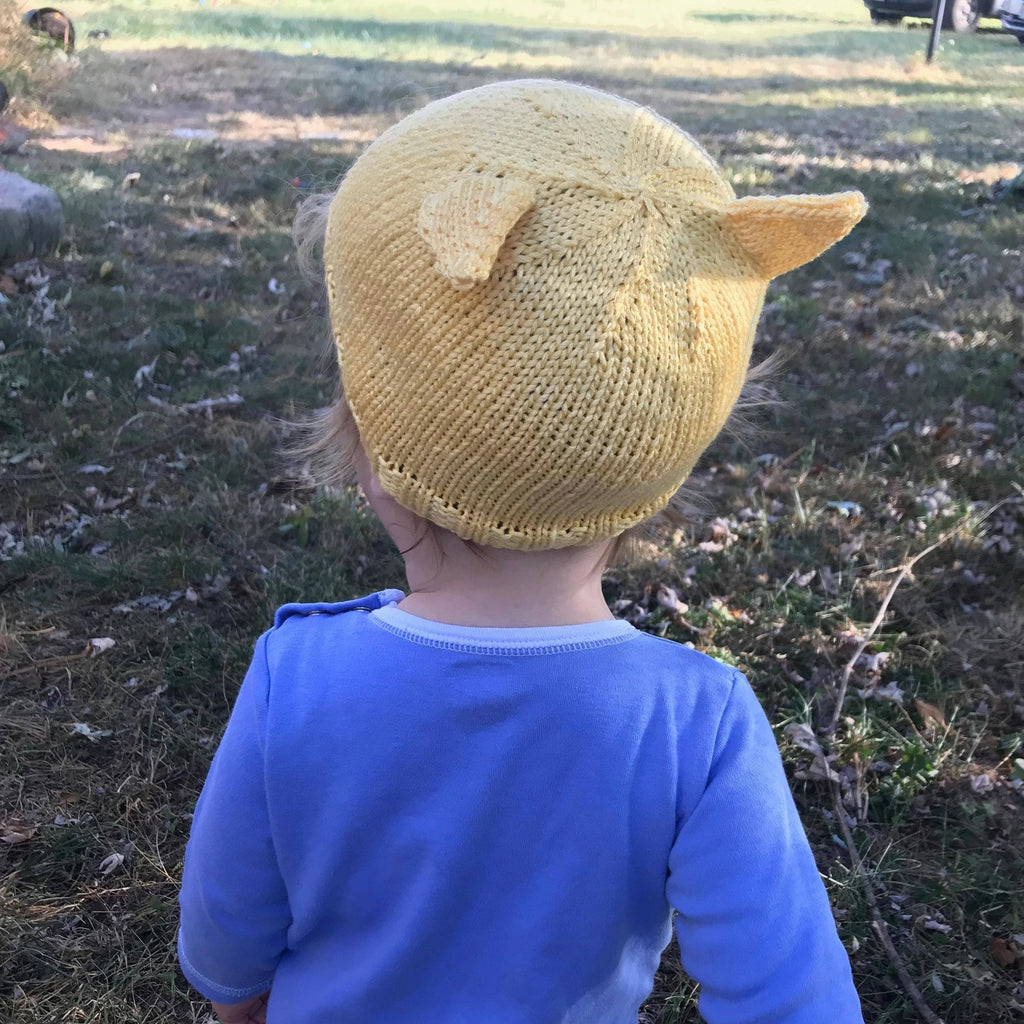 Baby Kitten Ears Knit or Crochet Beanie Pattern - Kids Hat DIY
