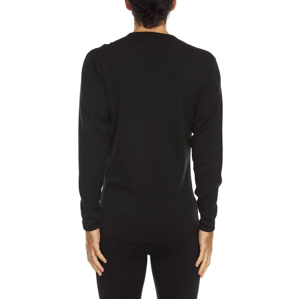 Heavyweight Merino Wool Crew Neck Long Sleeve Top for Men