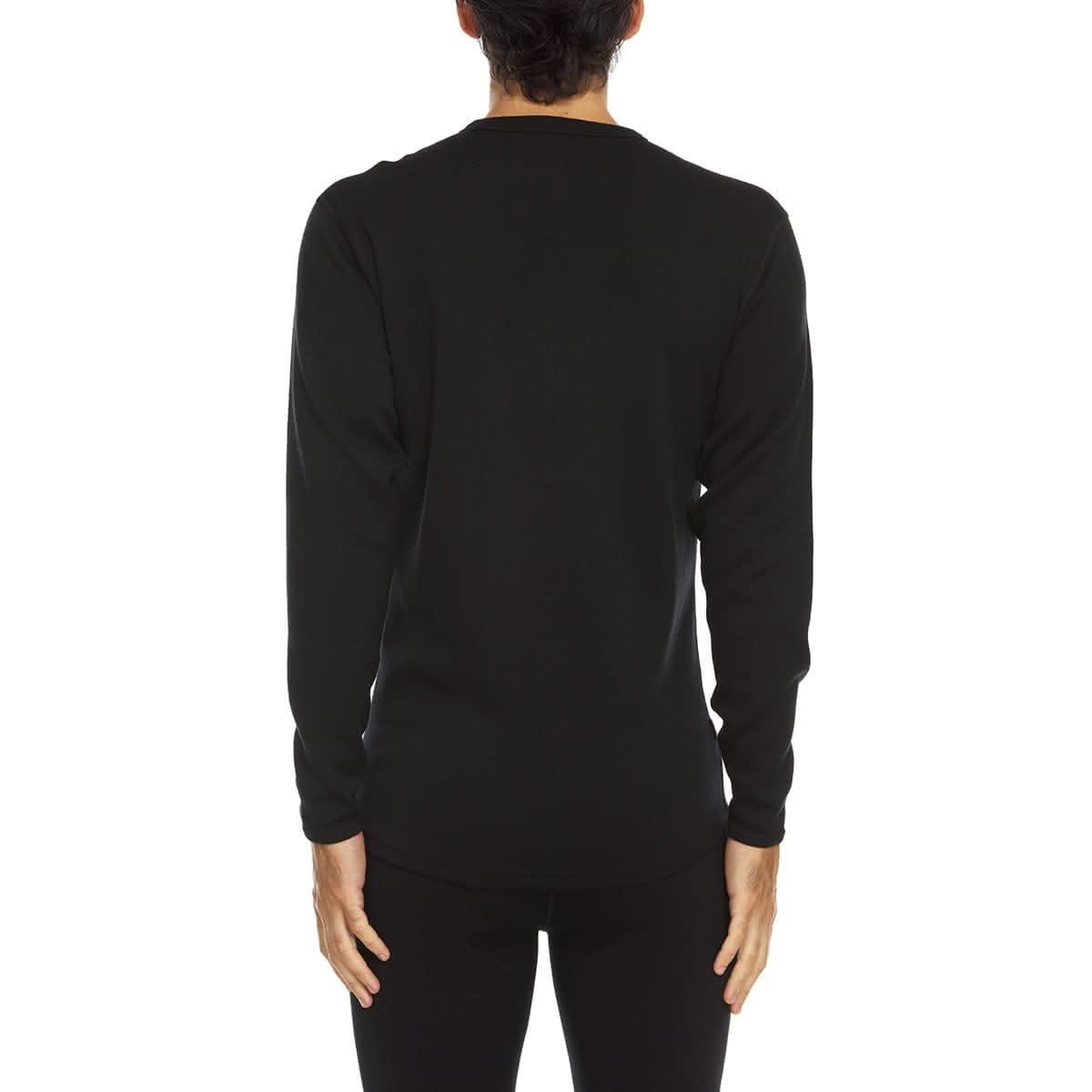 Heavyweight Merino Wool Crew Neck Long Sleeve Top for Men
