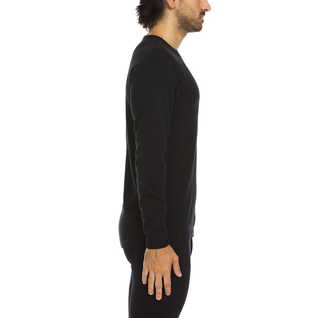 Heavyweight Merino Wool Crew Neck Long Sleeve Top for Men