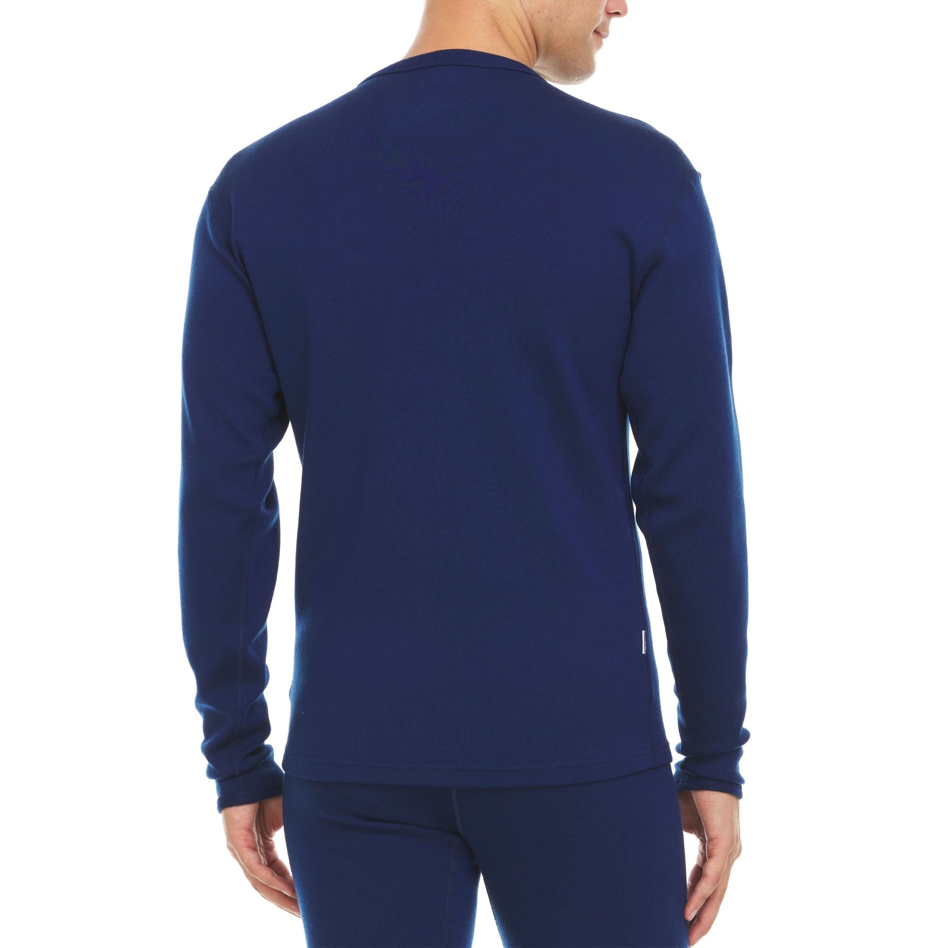 Heavyweight Merino Wool Crew Neck Long Sleeve Top for Men