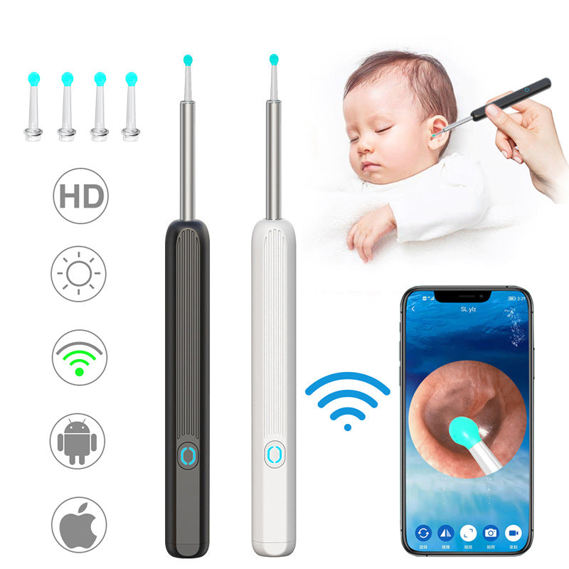 NE3 Wireless Otoscope ear wax removal tool with HD camera and LED light for iPhone